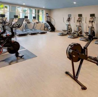 Fitness center at Embassy Suites By Hilton San Rafael Marin County.
