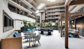 Coworking and lobby area at Embassy Suites By Hilton San Rafael Marin County.
