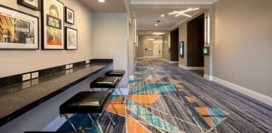 Coworking space ideal for digital nomads at Embassy Suites By Hilton San Rafael Marin County.
