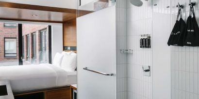 Day use room with private bathroom at Arlo SoHo.
