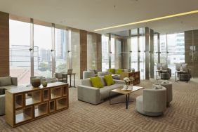 Lounge and coworking area at Fraser Residence Menteng Jakarta.