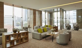 Lounge and coworking area at Fraser Residence Menteng Jakarta.