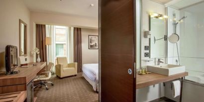 Spacious day use room with private bathroom at DoubleTree By Hilton Milan.