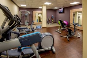 Fitness center available at DoubleTree By Hilton Milan.