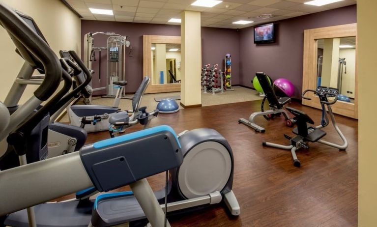 Fitness center available at DoubleTree By Hilton Milan.