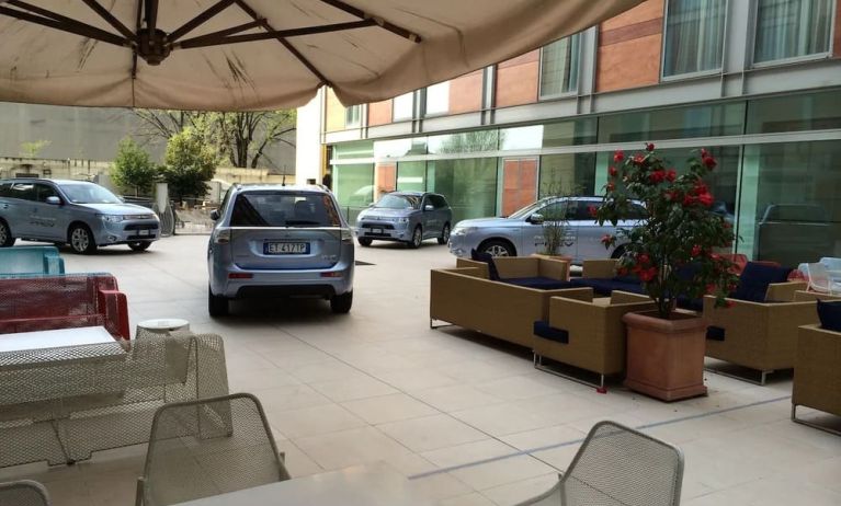 Parking available at DoubleTree By Hilton Milan.