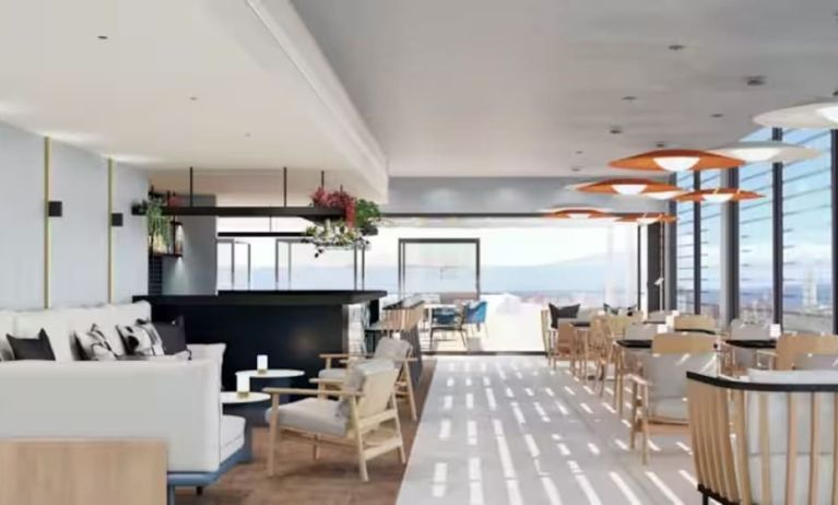 Relaxing terrace and coworking space at DoubleTree By Hilton Lagoa Azores.