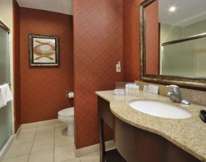 Private guest bathroom at Hampton Inn & Suites Conroe - I-45 North.