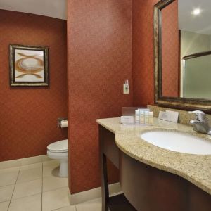 Private guest bathroom at Hampton Inn & Suites Conroe - I-45 North.