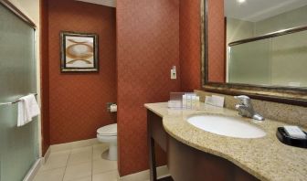 Private guest bathroom at Hampton Inn & Suites Conroe - I-45 North.