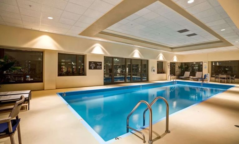 Large indoor pool at Homewood Suites By Hilton Chicago-Downtown.