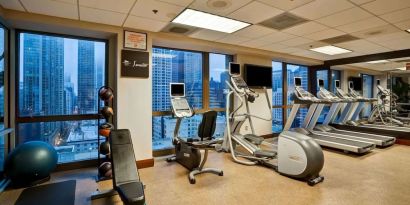 Gym available at Homewood Suites By Hilton Chicago-Downtown.