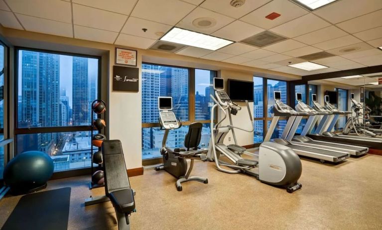 Gym available at Homewood Suites By Hilton Chicago-Downtown.