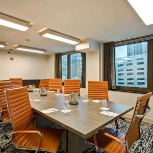 Professional meeting room at Homewood Suites By Hilton Chicago-Downtown.