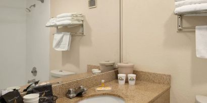 Private guest bathroom at Days Inn Miami International Airport,