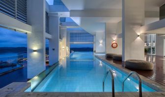 Stunning indoor pool at Fraser Place Puteri Harbour.