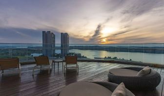 Beautiful rooftop terrace at Fraser Place Puteri Harbour.