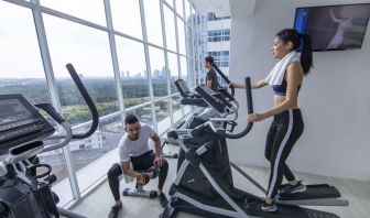 Fitness center at Fraser Place Puteri Harbour.