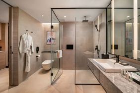 Guest bathroom with shower at Capri By Fraser Bukit Bintang.