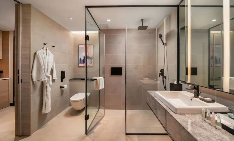 Guest bathroom with shower at Capri By Fraser Bukit Bintang.