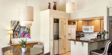 In-room kitchen at Hilton Scottsdale Resort & Villas.