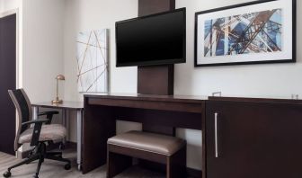 Day use room with TV and work station at Fairfield Inn & Suites By Marriott New York Staten Island.