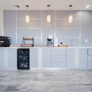 Kitchen and breakfast area at Palace Inn I-10 West & Beltway 8.