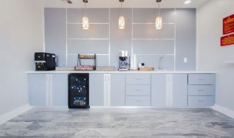 Kitchen and breakfast area at Palace Inn I-10 West & Beltway 8.