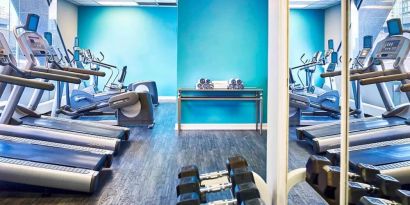 Fitness center available at Novotel Toronto North York.