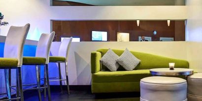 Lobby and lounge area at Novotel Toronto North York.