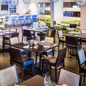 Dining room and meeting space at Novotel Toronto North York.