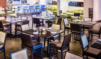 Dining room and meeting space at Novotel Toronto North York.