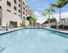 Outdoor pool at Hampton Inn & Suites Miami Kendall.