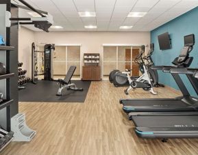 Fitness center at Hampton Inn & Suites Miami Kendall.
