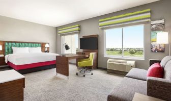 King room with work desk at Hampton Inn & Suites Miami Kendall. 