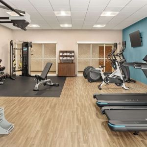 Fitness center available at Hampton Inn & Suites Miami Kendall. 