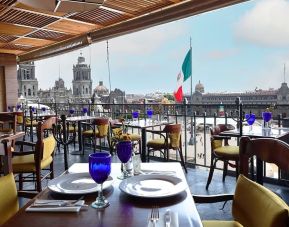 Restaurant with beautiful balcony looking over the city at Gran Hotel de la Ciudad de México.