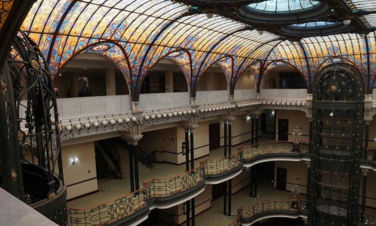 Stain glass windows at Gran Hotel de la Ciudad de México.