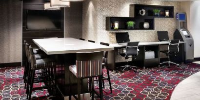 Business center with PC, internet, and printer at Four Points By Sheraton Mississauga Meadowvale.