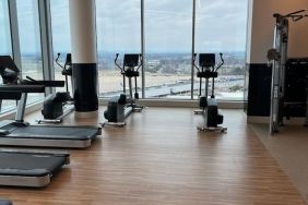 Fitness center at Hilton BNA Nashville Airport Terminal.