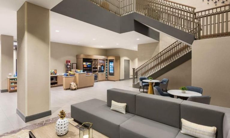 Lounge, lobby, and coworking space at Hilton Garden Inn Nashville West End Avenue.