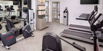 Fitness center available at Hilton Garden Inn Washington DC Downtown.