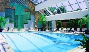 Stunning indoor pool at Royal Sonesta Boston.
