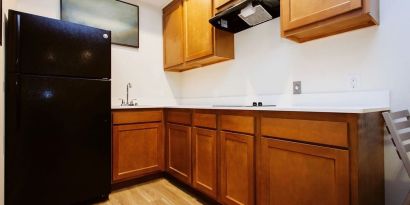 Day use room with kitchen at Palace Inn Westpark Blue.