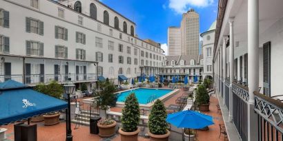 Pool area at Royal Sonesta New Orleans.