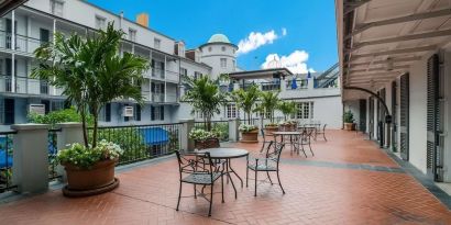 Rooftop terrace at Royal Sonesta New Orleans.