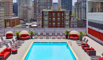 Stunning outdoor pool at Sonesta Philadelphia Rittenhouse Square.