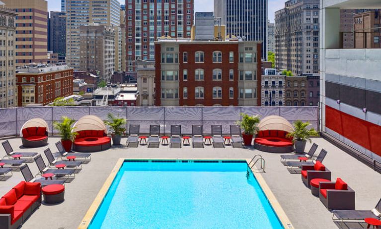 Stunning outdoor pool at Sonesta Philadelphia Rittenhouse Square.