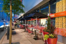 Beautiful outdoor terrace at Sonesta Philadelphia Rittenhouse Square.