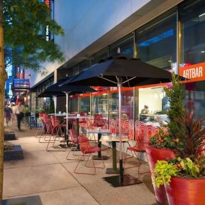 Beautiful outdoor terrace at Sonesta Philadelphia Rittenhouse Square.